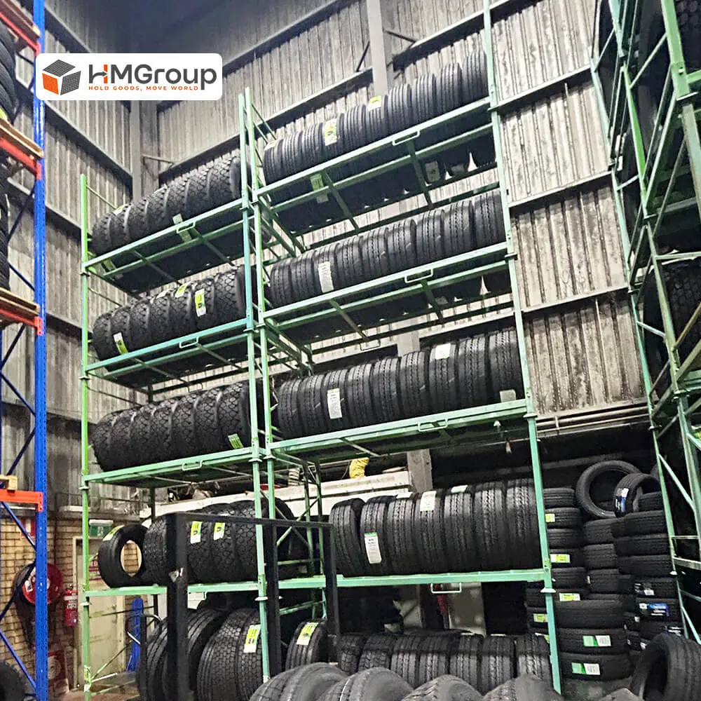 stacking foldable truck tire pallet for warehouse