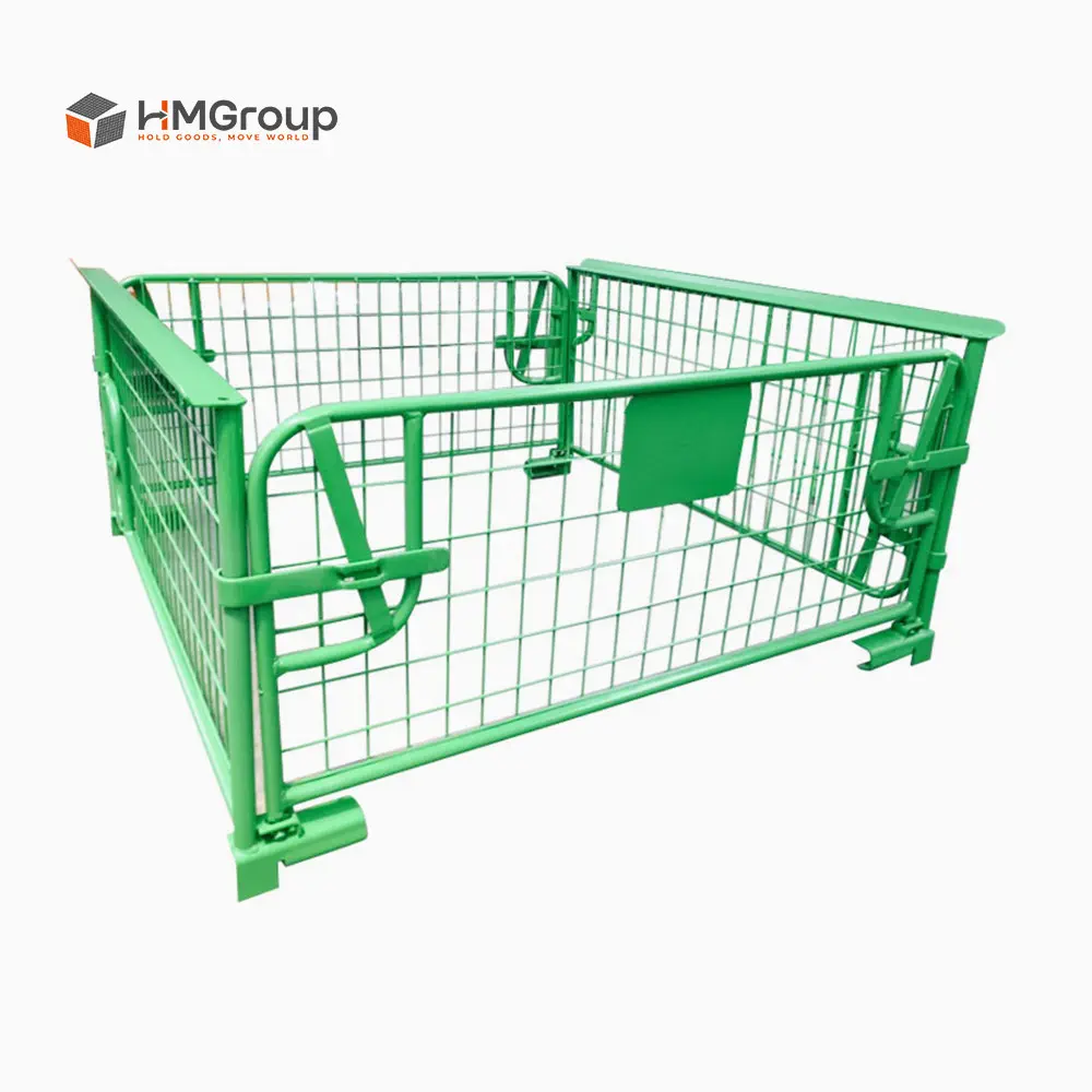 stackable-metal-foldable-cage-pallets