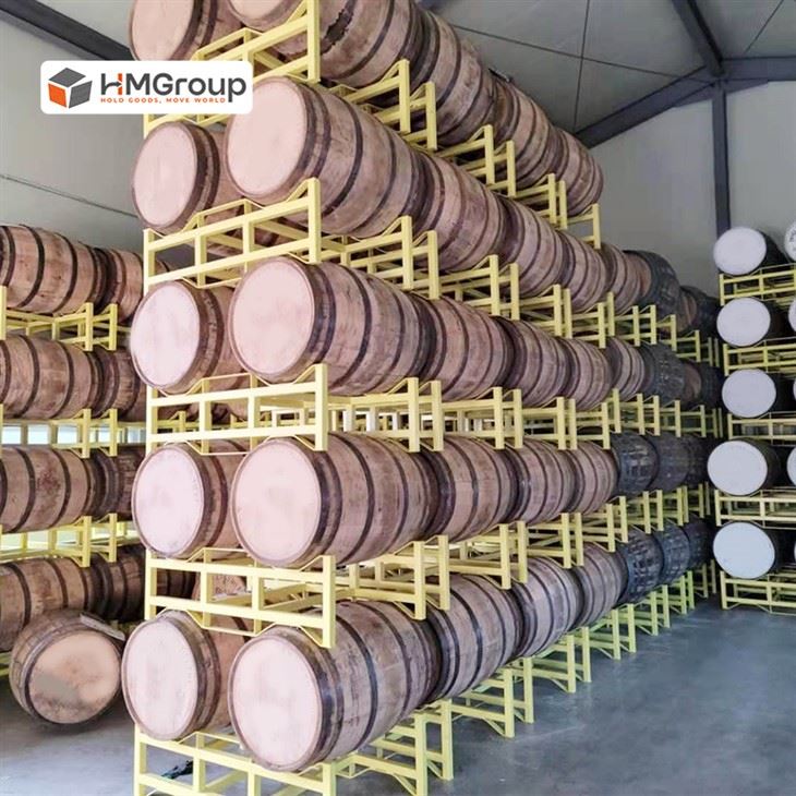 Metal Barrel Rack