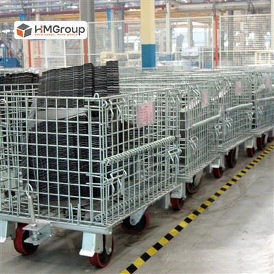 Wire Container With Casters