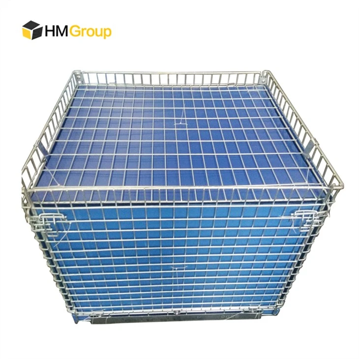 Folding Wire Containers with lid