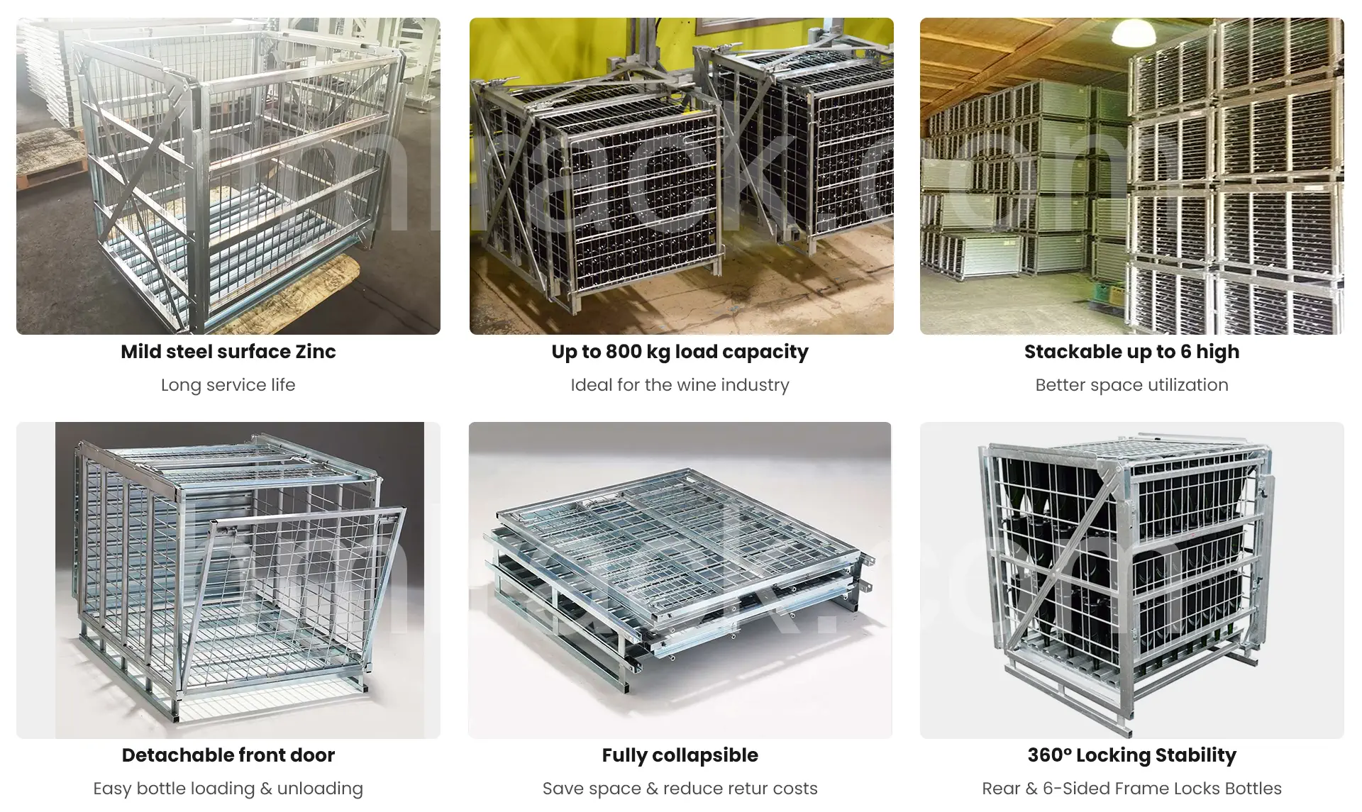 Stackable riddling cage Details Stackable riddling cage Details