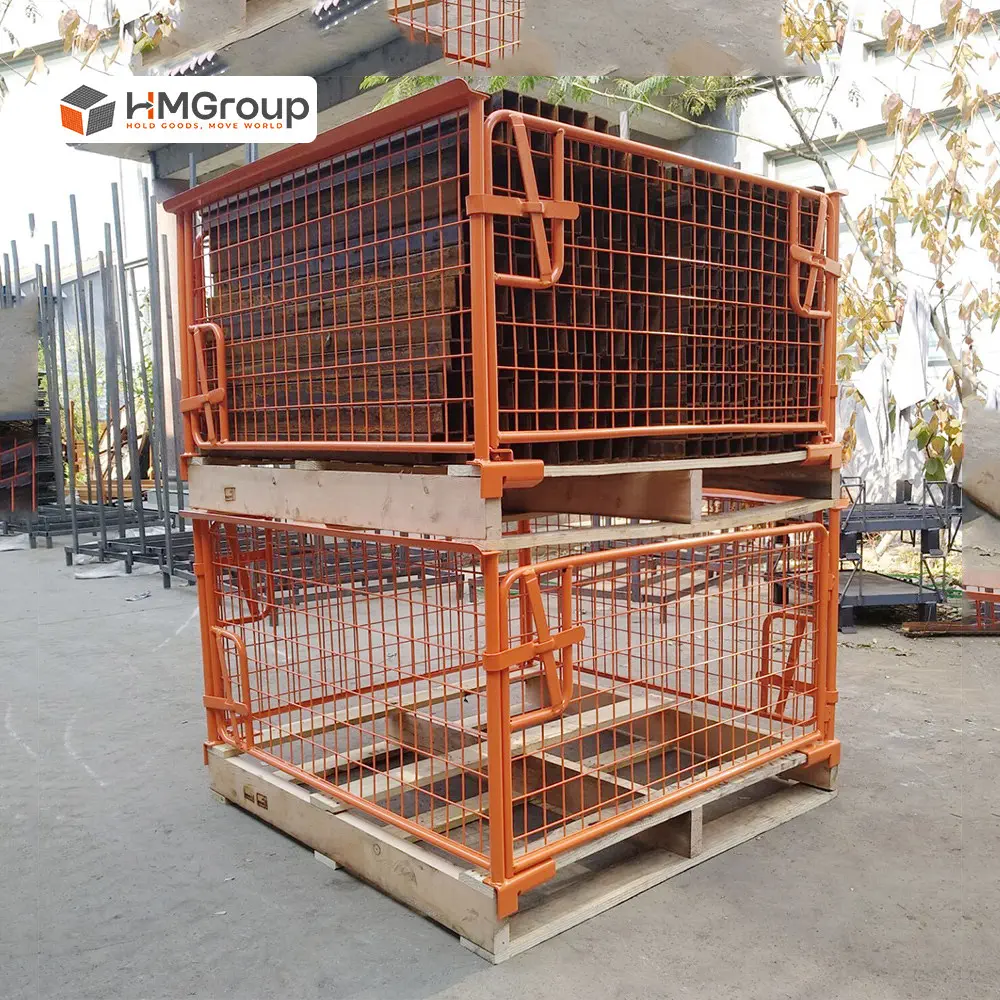Warehouse Wire Storage Cages Pallet